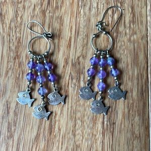 Fish theme earrings
